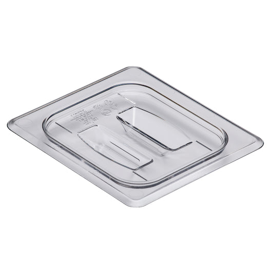 Cambro Camwear Clear Food Pan Lid 1/6 Handle, 1 x 1 each Case - Food Storage Containers