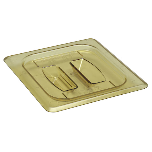 Cambro H-Pan 6.38 Inch X 6.94 Inch One Sixth Size Amber Cover, 1 x 1 each Case - Food Storage Containers