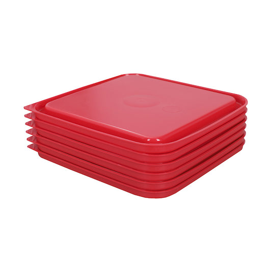 Cambro Square Winter Rose Lids, 1 x 6 each Case - Food Storage Containers