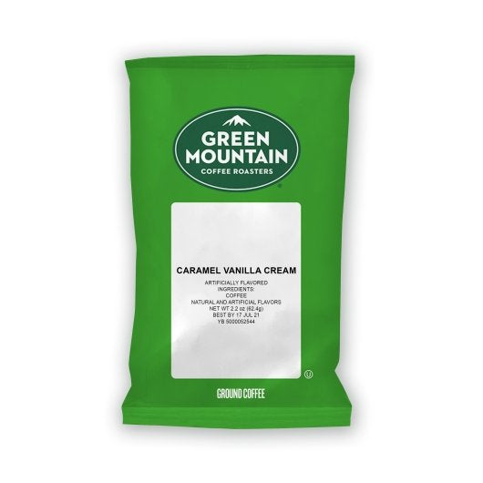 Green Mountain Coffee Ground Caramel Vanilla Cream, 1 x 50 each Case - Coffee & Tea