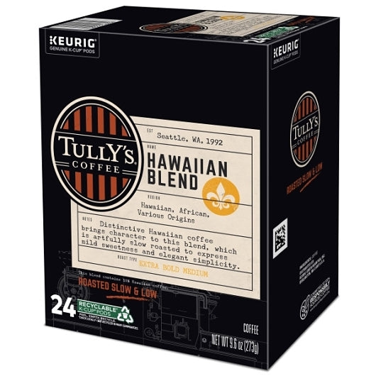 Tully's Coffee K-CUP POD HAWAIIAN BLEND, 4 x 24 ct Case - DOT product image 2