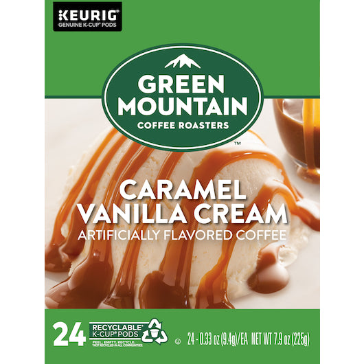 Green Mountain Coffee K-cup Pod Caramel Vanilla Cream, 4 x 24 ct Case - Coffee & Tea