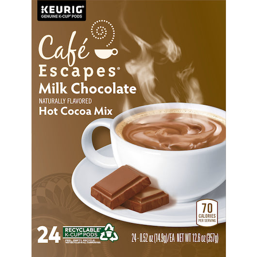 Cafe Escapes COCOA K-CUP POD MILK CHOCOLATE, 4 x 24 ct Case - DOT product image 2
