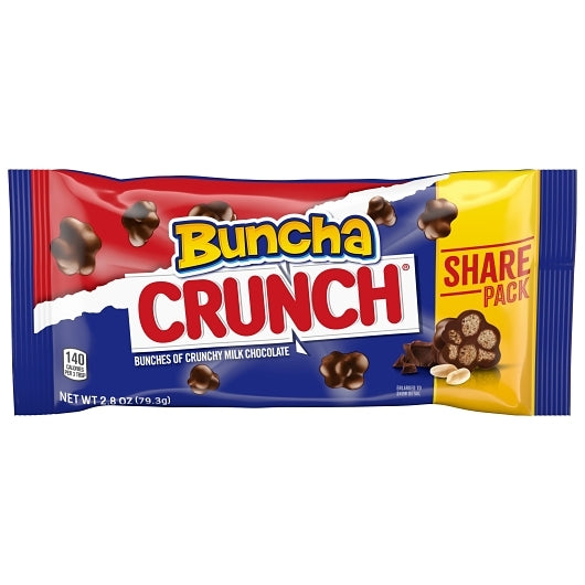 Crunch y Milk Chocolate with Crisped Rice Share Bag, 6 x 24 x 2.8 oz Case - Rice & Grains