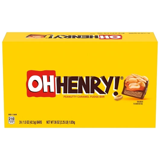 Oh Henry Singles Peanut Caramel Nougat Milk, 12 x 24 x 1.5 oz Case - Candy & Confections - image 2