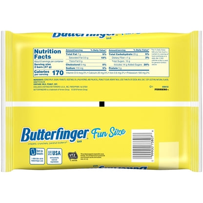 Butterfinger Fun Size, 12 x 10.2 oz Case - Alternate product angle or state