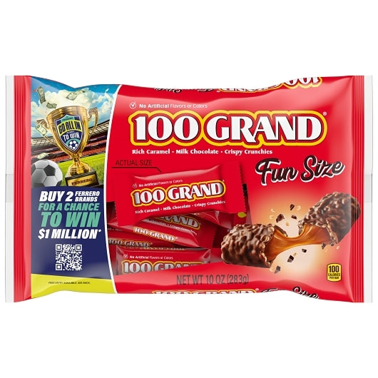 100 Grand Fun Size Lay Down Bag, 12 x 10 oz Case - Candy & Confections