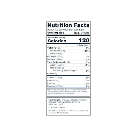 LesserEvil Organic Popcorn Himalayan Pink Salt, 6 x 1 each Case - Popcorn, Pretzels & Snack Mix - image 2