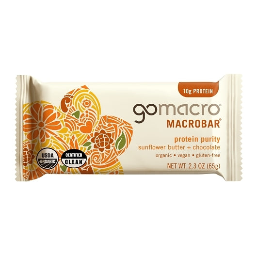 Gomacro Sunflower Butter & Chocolate Bar, 12 x 1 ct Case - Candy & Confections