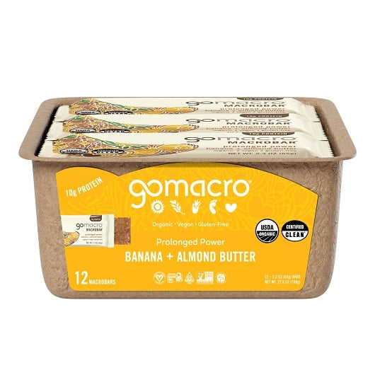 Gomacro Banana & Almond Butter Bar Master Case, 12 x 1 ct Case - Nuts & Seeds - image 2