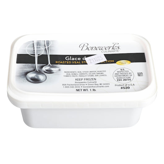 Bonewerks Culinarte Roasted Veal Stock Reduction, 20 x 1 lb Case - Pantry Ingredients