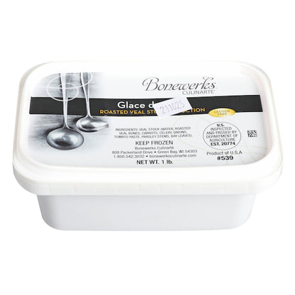 Bonewerks Culinarte Roasted Veal Stock Reduction, 20 x 1 lb Case - Pantry Ingredients