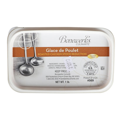Bonewerks Culinarte Roasted Chicken Stock Reduction, 20 x 1 lb Case - Alternate product angle or state