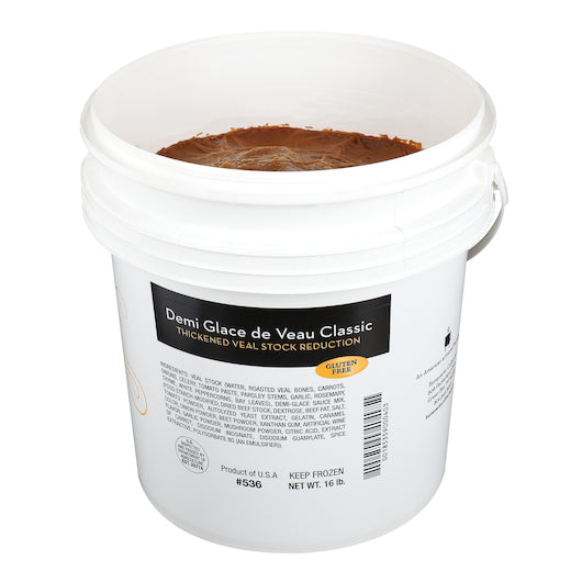 Bonewerks Culinarte Veal Demi Glace Sauce, 1 x 16 lb Case - Condiments & Sauces