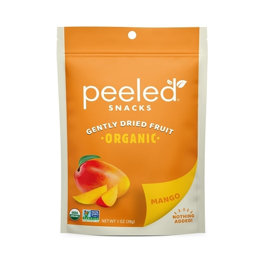 Peeled Snacks Organic Dried Mango, 24 x 1 oz Case - Dried Fruit & Fruit Snacks