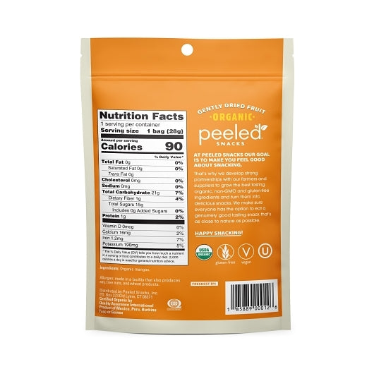 Peeled Snacks Organic Dried Mango, 24 x 1 oz Case - Dried Fruit & Fruit Snacks - image 2