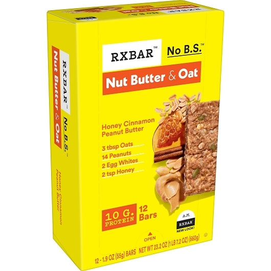 Rxbar Honey Cinnamon Peanut Butter, 6 x 12 x 1.9 oz Case - Pantry Ingredients - image 2