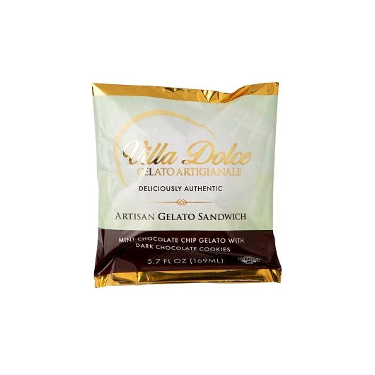 Villa Dolce Mint Chocolate Chip Gelato Cookie, 18 x 18 x 5.7 oz Case - Bakery & Desserts