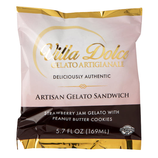 Artigianale Villa Dolce Strawberry Jam with Peanut Butter Sandwich, 18 x 5.7 oz Case - Condiments & Sauces