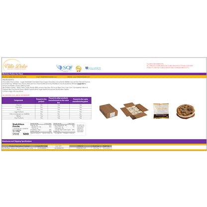 Villa Dolce VANILLA BEAN CHOCOLATE CHIP COOKIE SANDWICH, 18 x 4 oz Case - DOT product image 7