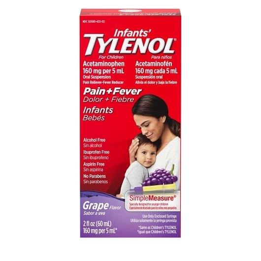 Tylenol Infants Suspension Grape 2 Fl Oz X 6 (Pack Of 6) - DOT product image 1