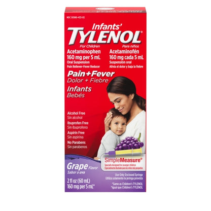 Tylenol Infants Suspension Grape 2 Fl Oz X 6 (Pack Of 6) - DOT product image 2