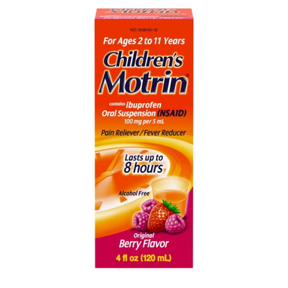 Motrin Children's Berry Oral Suspension, 12 x 3 x 4 fl oz Case - DOT product image 2