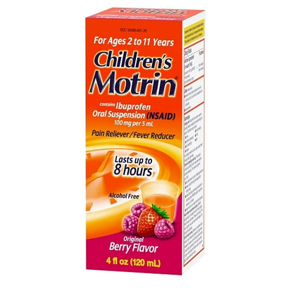 Motrin Children's Berry Oral Suspension, 12 x 3 x 4 fl oz Case - DOT product image 4