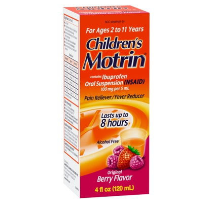 Motrin Children's Berry Oral Suspension, 12 x 3 x 4 fl oz Case - DOT product image 3