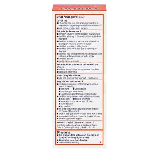 Motrin Children's Berry Oral Suspension, 12 x 3 x 4 fl oz Case - DOT product image 6