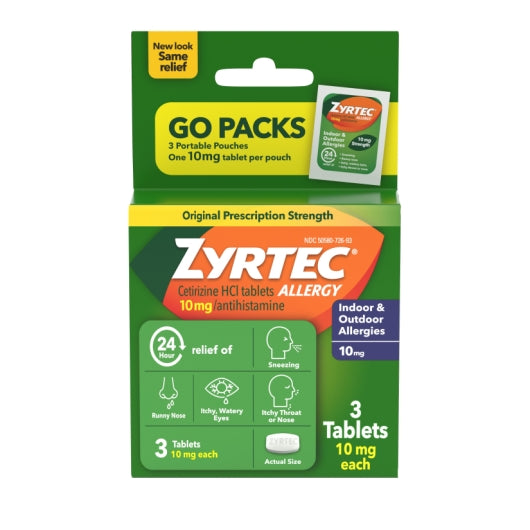 Zyrtec Allergy Tablets, 12 x 6 x 3 ct Case - Health & Personal Care