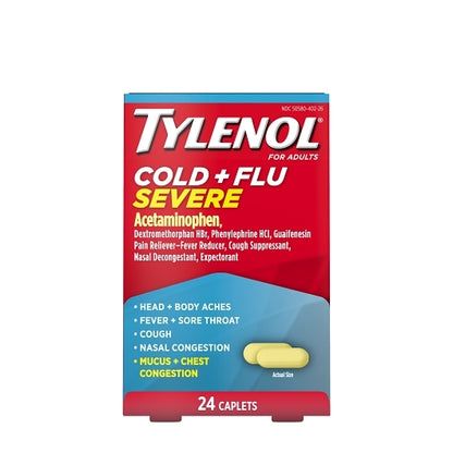 Tylenol Cold & Flu Severe, 8 x 6 x 24 ct Case - Health & Personal Care