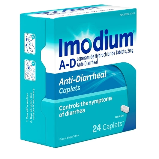 Imodium A-D Caplets, 4 x 6 x 24 ct Case - DOT product image 5
