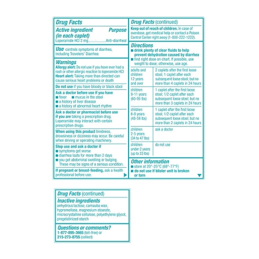 Imodium A-D Caplets, 4 x 6 x 24 ct Case - DOT product image 8