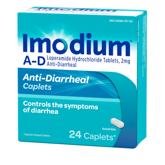 Imodium A-D Caplets, 4 x 6 x 24 ct Case - DOT product image 4