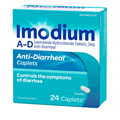 Imodium A-D Caplets, 4 x 6 x 24 ct Case - DOT product image 4
