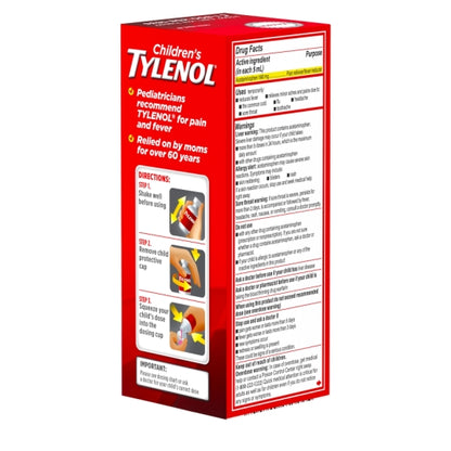 Tylenol Suspension Bubblegum, 12 x 3 x 4 fl oz Case - DOT product image 7