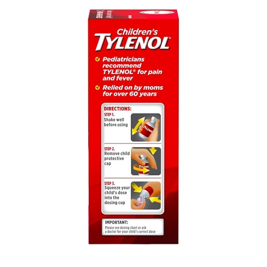 Tylenol Suspension Bubblegum, 12 x 3 x 4 fl oz Case - DOT product image 5