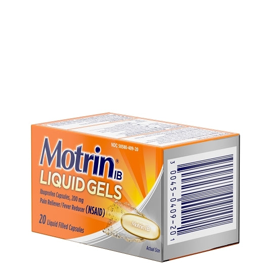 Motrin Liquid Gels, 4 x 6 x 20 ct Case - DOT product image 8