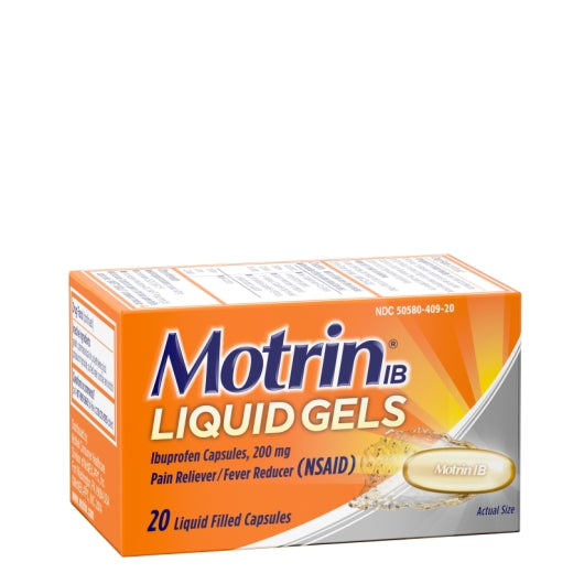 Motrin Liquid Gels, 4 x 6 x 20 ct Case - DOT product image 5