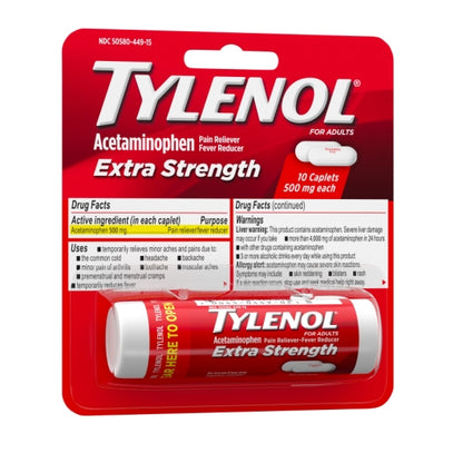 ESK Plus Extra Strength Acetaminophen Vial Blister, 12 x 10 ct Case - Health & Personal Care