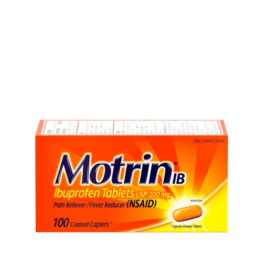 Motrin Caplets, 8 x 6 x 100 ct Case - Health & Personal Care