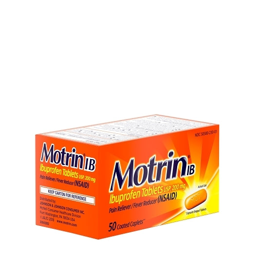 Motrin Caplets, 8 x 6 x 50 ct Case - DOT product image 3