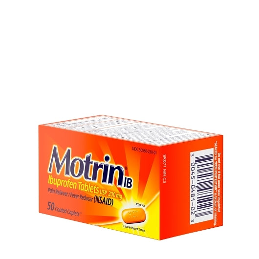 Motrin Caplets, 8 x 6 x 50 ct Case - DOT product image 7
