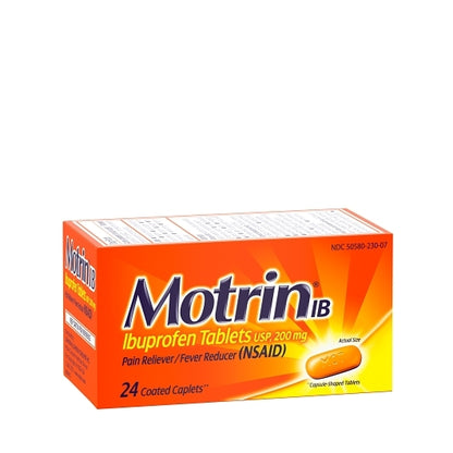 Motrin Ibuprofen Caplets, 8 x 6 x 24 ct Case - DOT product image 3