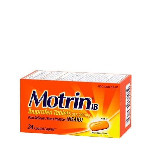 Motrin Ibuprofen Caplets, 8 x 6 x 24 ct Case - DOT product image 7