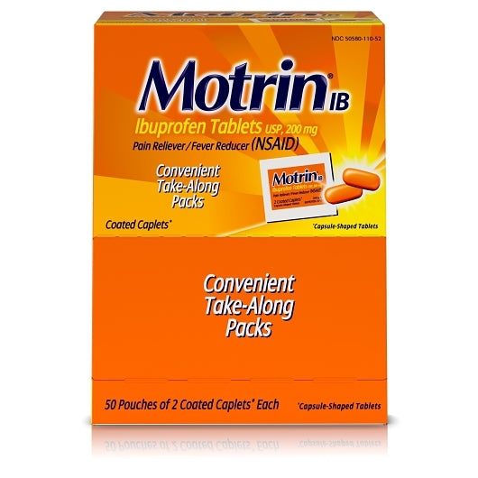 Motrin Ibuprofen Tablets, 12 x 100 ct Case - Health & Personal Care