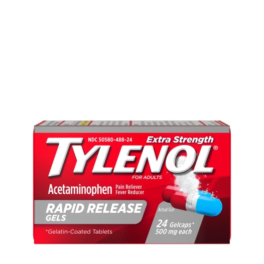 Tylenol Rapid Release Gelcaps, 12 x 6 x 24 ct Case - Health & Personal Care