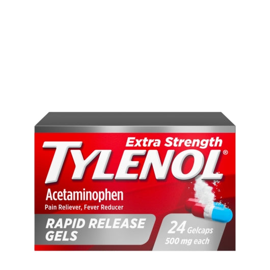 Tylenol Rapid Release Gelcaps, 12 x 6 x 24 ct Case - Alternate product angle or state