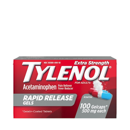 Tylenol Rapid Release Gelcaps, 8 x 6 x 100 ct Case - Health & Personal Care